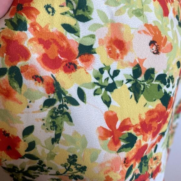 WAYF Baldwin Tangerine Floral Lace Trim Slip Dress - size xs - Picture 9 of 14